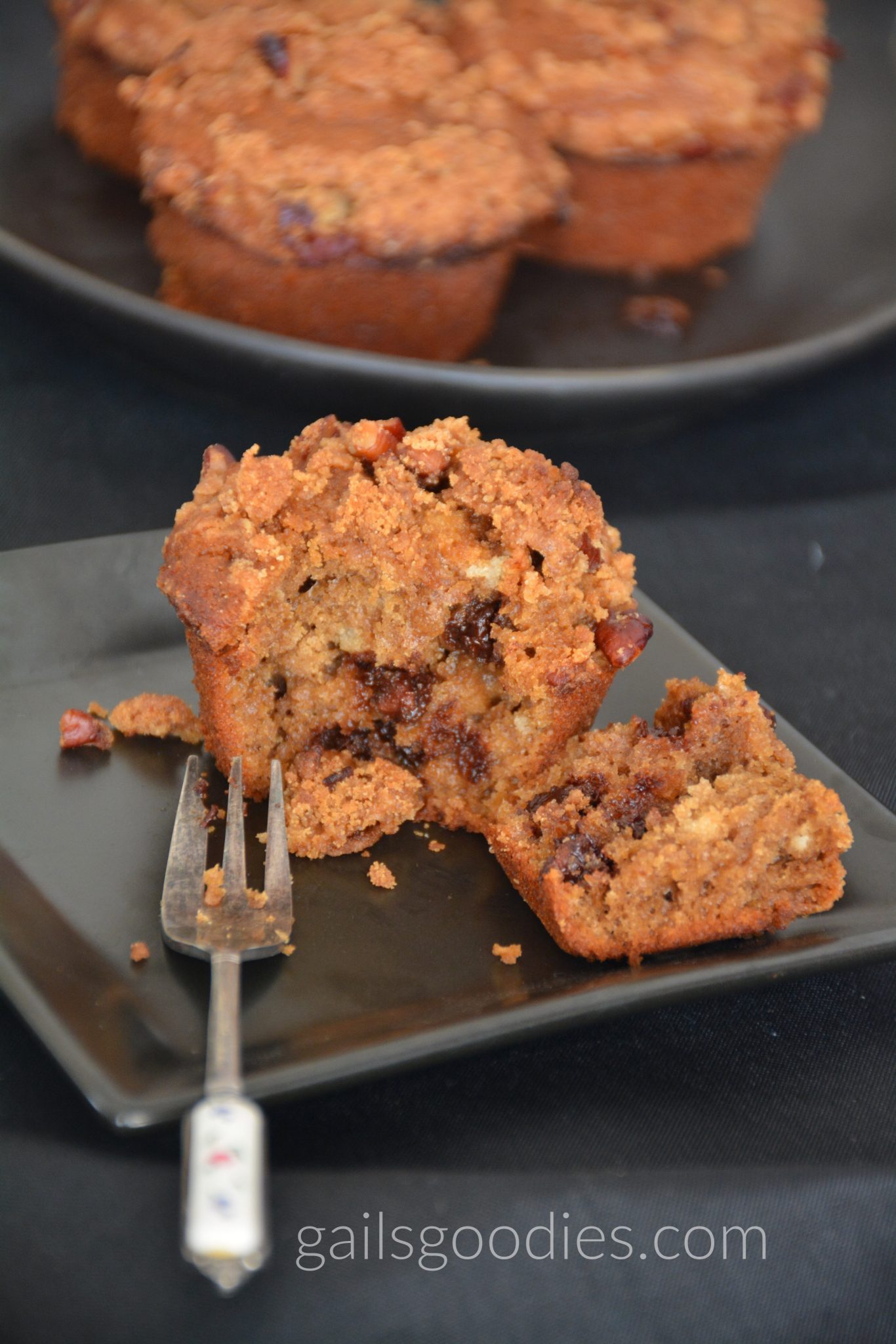 Easy espresso chocolate chip muffins Gail's Goodies