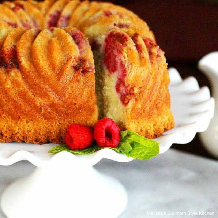 Image for Lemon Raspberry Sour Cream Pound Cake