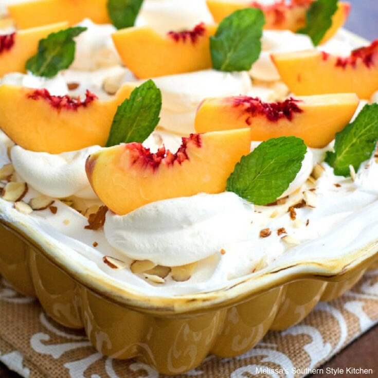 Image for Peaches and Cream Poke Cake